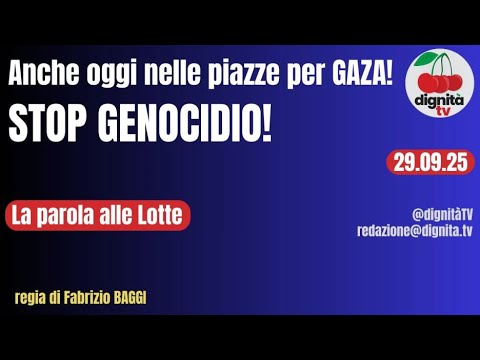 ANCHE OGGI NELLE PIAZZE PER GAZA