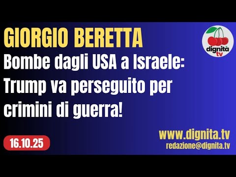 BOMBE DAGLI USA A ISRAELE: TRUMP VA PERSEGUITO PER CRIMINI DI GUERRA