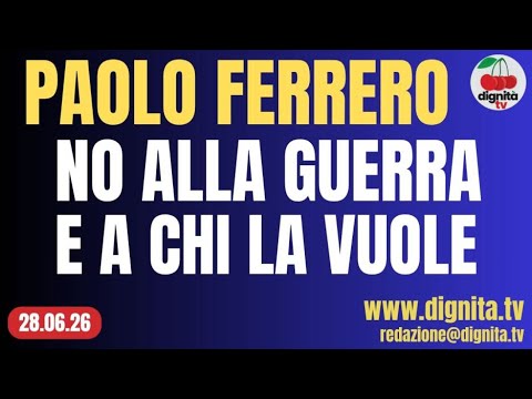 NO ALLA GUERRA E A CHI LA VUOLE