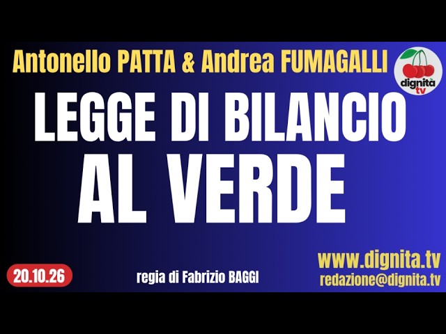 LEGGE DI BILANCIO AL VERDE